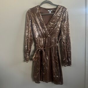Nine West sequin wrap‎ dress XS